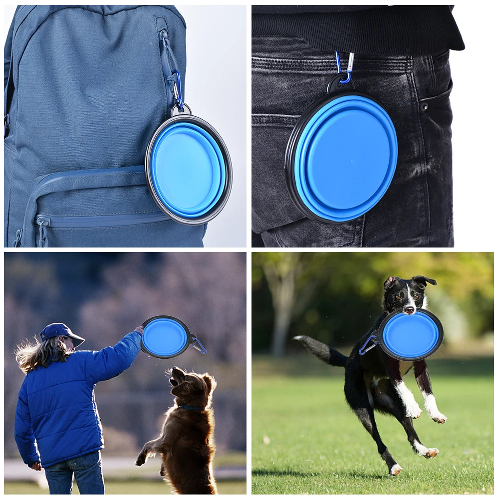 Plato plegable de silicón para el paseo