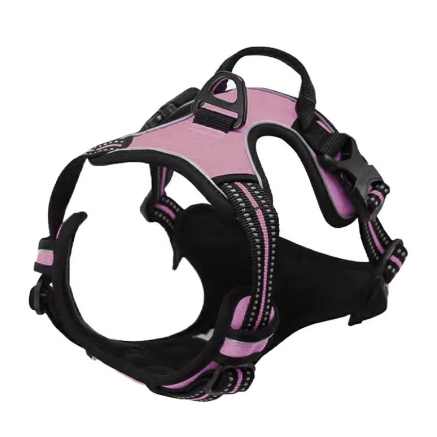Arnés sin tirones para perro, reflejante y con asa