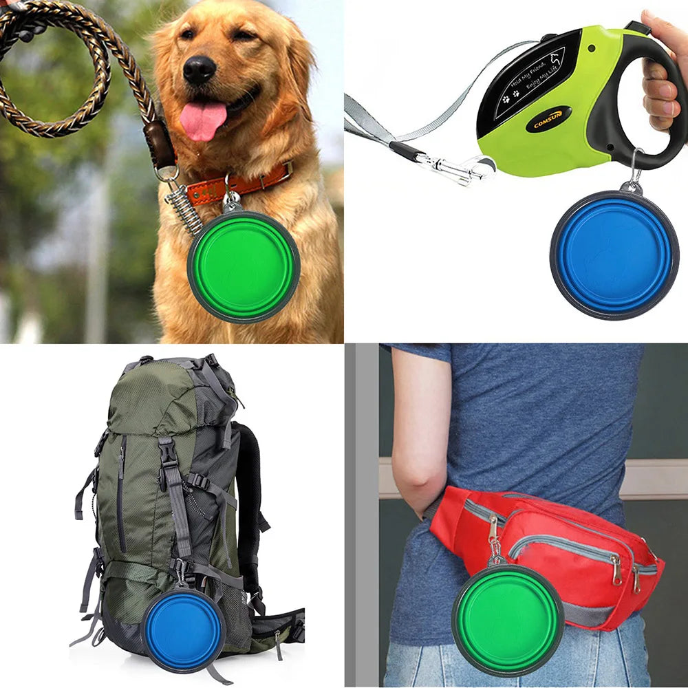 Plato plegable de silicón para el paseo
