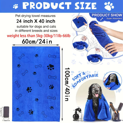 Toalla de microfibra de secado rápido para perro