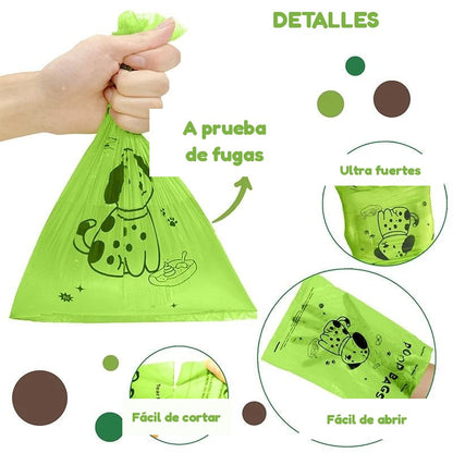Bolsas para desechos de perro con dispensador