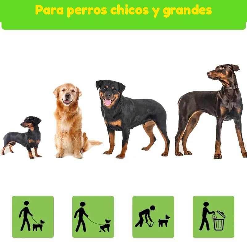Bolsas para desechos de perro con dispensador