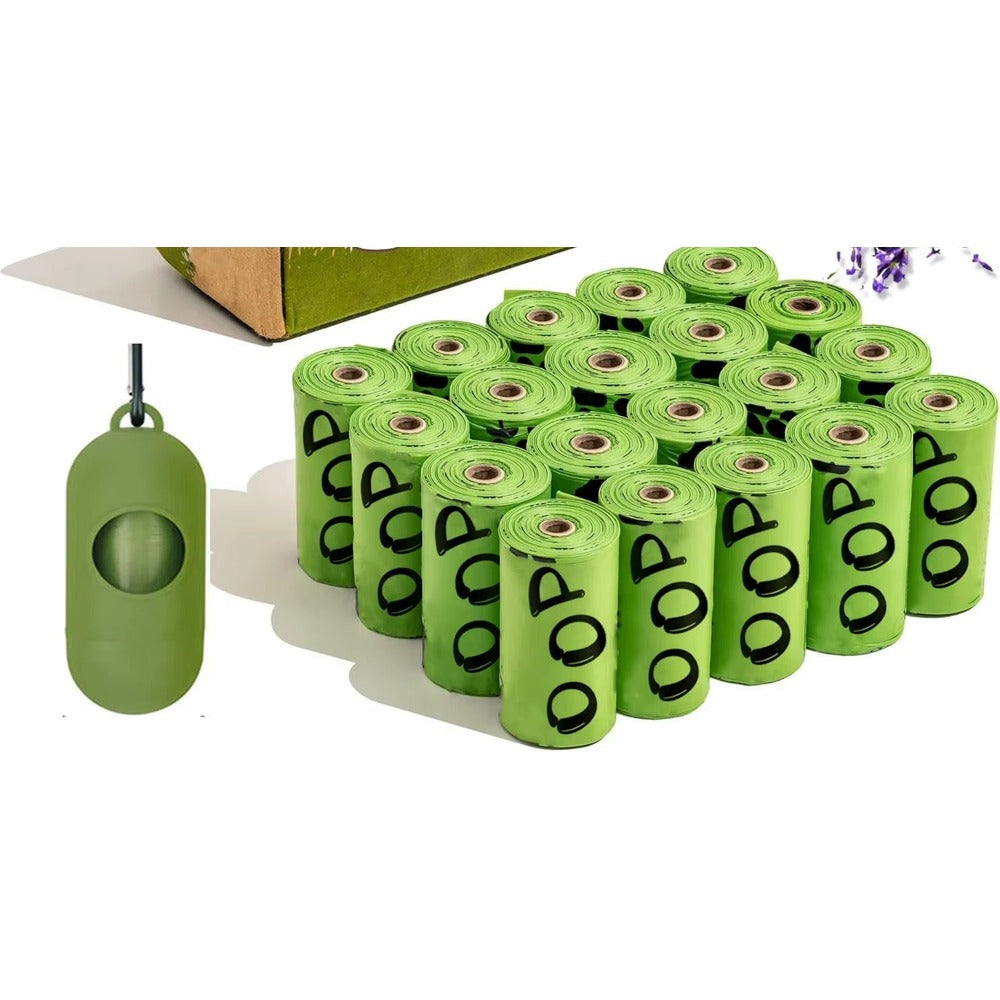 Rollos de bolsas para desechos de perro con dispensador