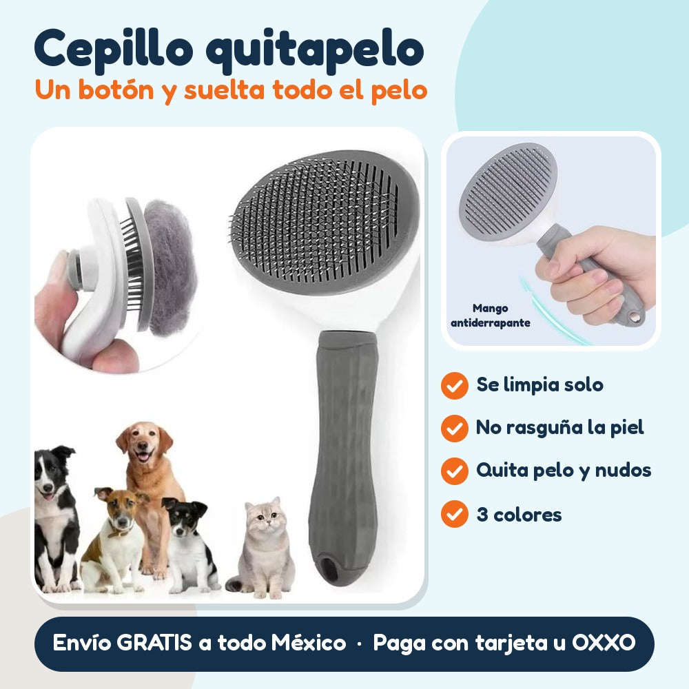 Cepillo quitapelo: Un botón y suelta todo el pelo