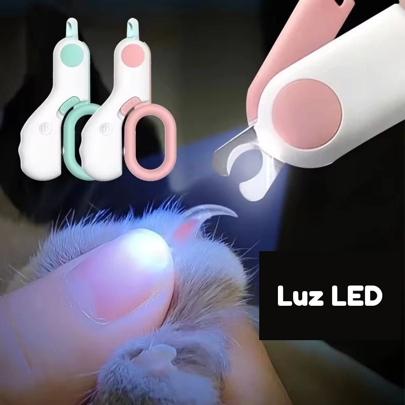Cortaúñas para perro y gato con luz LED