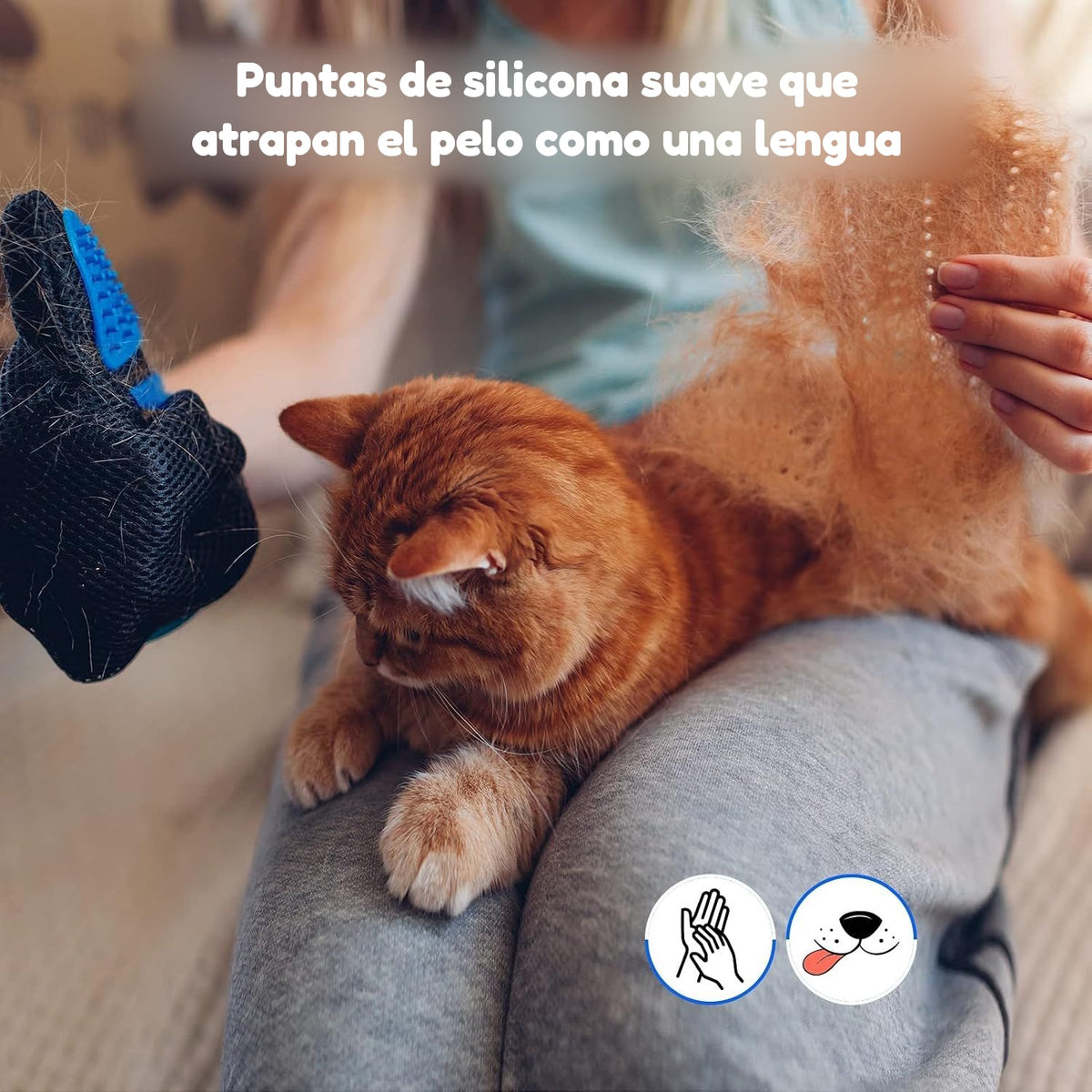 Puntas de silicona suave que atrapan el pelo