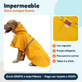Impermeable para perro con capucha y franja reflejante